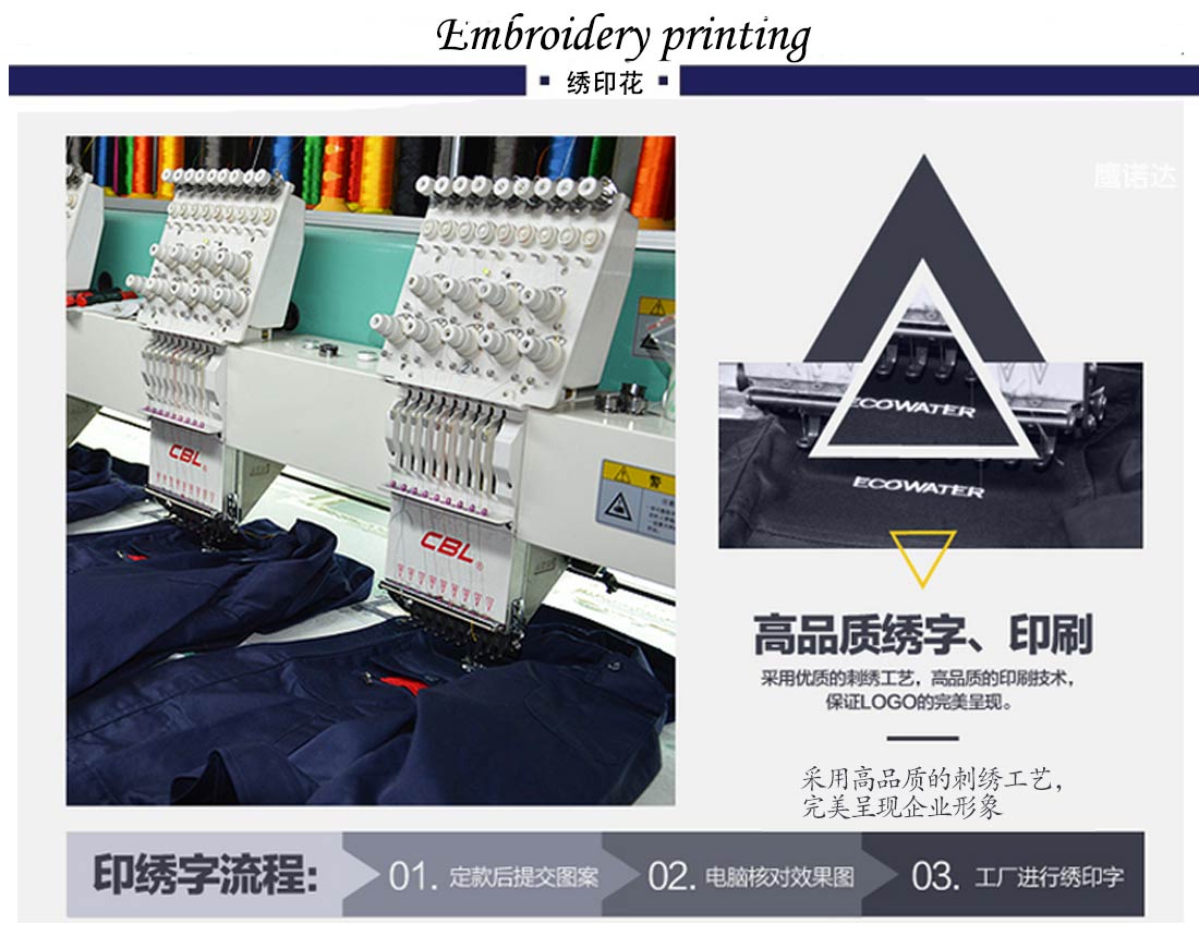 夏季新品短袖T恤工作服 纽扣装饰 玫红色纯棉T恤衫工作服JNTY效果展示 